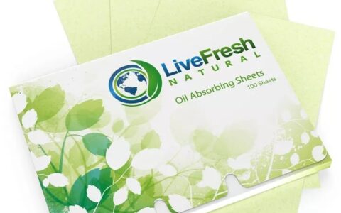 清新一天！LiveFresh 天然面部吸油纸100张大包装 特卖！