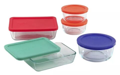 Pyrex 玻璃食品储藏盒 10件套不到半价特卖！
