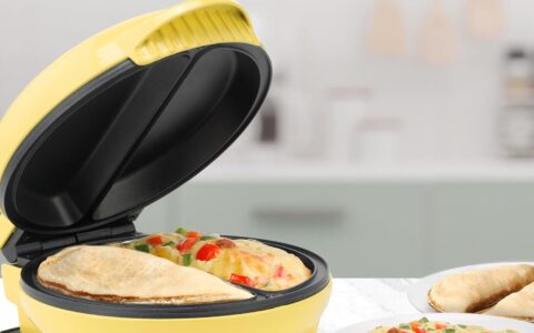 Holstein Housewares 不锈钢 双格 煎蛋卷/煎蛋饼机特卖！易清洁 带指示灯 收纳方便