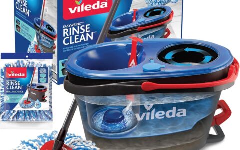 Vileda EasyWring RinseClean 脚踏式旋转拖把+脏水分离水桶系统特卖+包邮！额外送一个拖把替换头