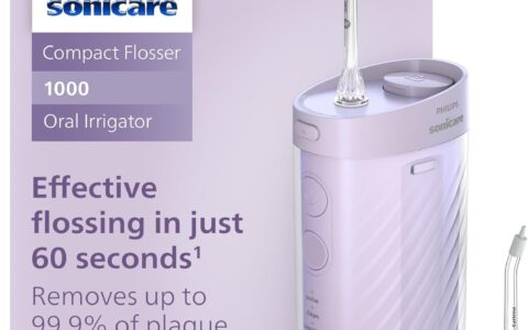 Philips 飞利浦 Sonicare Compact Flosser 1000 小巧便携冲牙器/水牙线特卖+包邮！水箱可折叠、3种冲牙模式，2色可选！