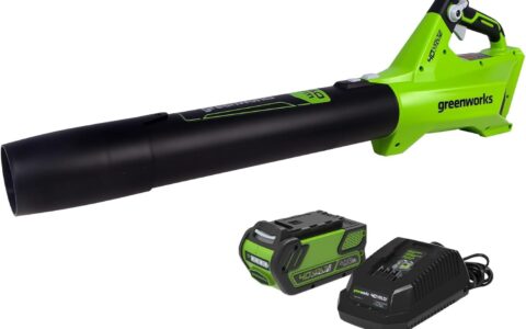 历史低价！Greenworks 40V 无绳吹叶机/吹扫机（125MPH/450CFM）特卖+包邮！动力强劲，轻巧静音，包含电池和充电器