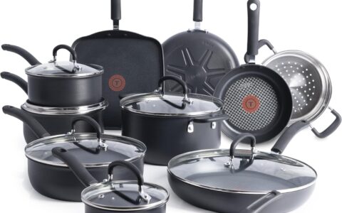 T-FAL 终极硬质阳极氧化 17件套 红点不粘锅具套装特卖+包邮！