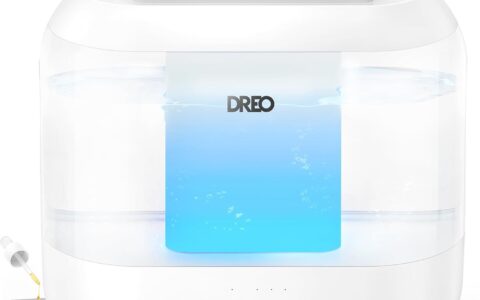 Dreo 4升大容量 顶部加水 静音超声波冷雾加湿器特卖+包邮！续航36小时，带夜灯，易清洁