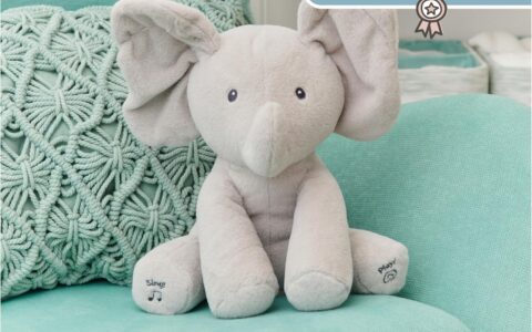 历史低价！GUND Animated Flappy 12英寸 超萌 会唱歌躲猫猫 小象毛绒玩具特卖+包邮！