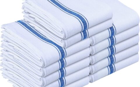 Utopia Towels 100%纯棉 厨房毛巾/洗碗巾 12件套超值装特卖！可重复使用 吸水性强，多色可选！