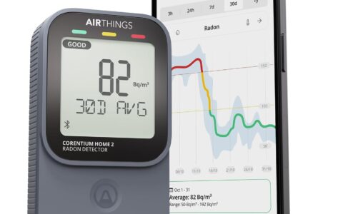 新款 Airthings 325 Corentium Home 2  便携易用 智能数字氡气检测仪/探测器特卖+包邮！蓝牙连接 温湿度传感器