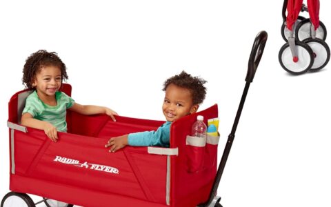 Radio Flyer 三合一 可折叠 四轮多用途儿童拖车特卖+包邮！