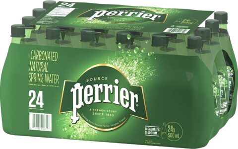 手慢无！超低价！气泡水明星品牌 巴黎水 Perrier 天然带气矿泉水特卖！500ml x 24瓶