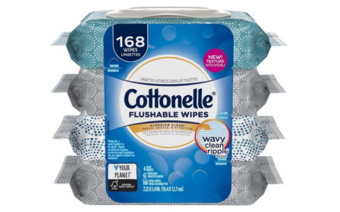 Cottonelle 可冲厕用湿巾（168张）现货+5个额外9.5折（可拼单）！