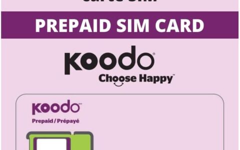 超值！Koodo Mobile 4G LTE 加拿大无限通话+30GB流量 价值$40的预付费套餐（送SIM卡）特卖！