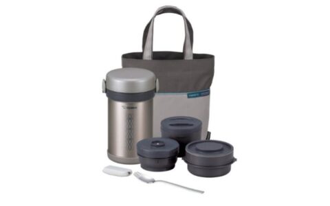象印 Zojirushi 三层真空不锈钢便携饭盒特卖+包邮！送便携袋