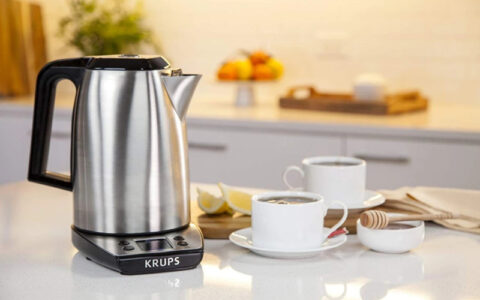 KRUPS 电子温控不锈钢电热水壶1.7升，清仓+包邮！