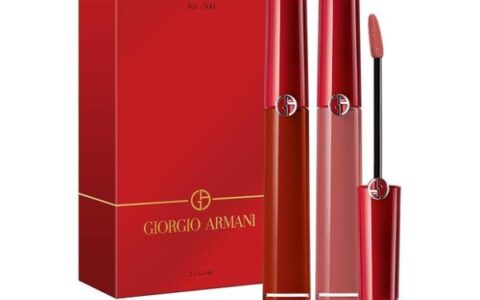 阿玛尼 Giorgio Armani 限量款阿玛尼红管唇釉405+500套装 $76 热卖+满送红丝绒唇釉中样#400+化妆包！