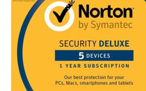 手慢无！史低！诺顿 Norton Security 防病毒软件豪华版1年订阅大促！可同时保护5台设备
