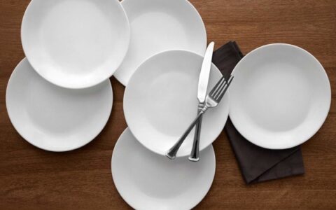 康宁 Corelle  8.5英寸坚固耐用的白色餐盘6件套特卖！