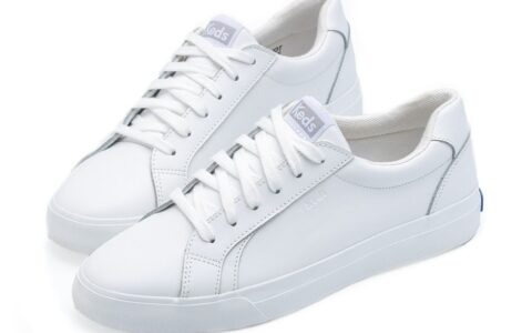 历史低价！Keds Pursuit 时尚舒适 女式真皮小白鞋特卖+包邮！多码可选！