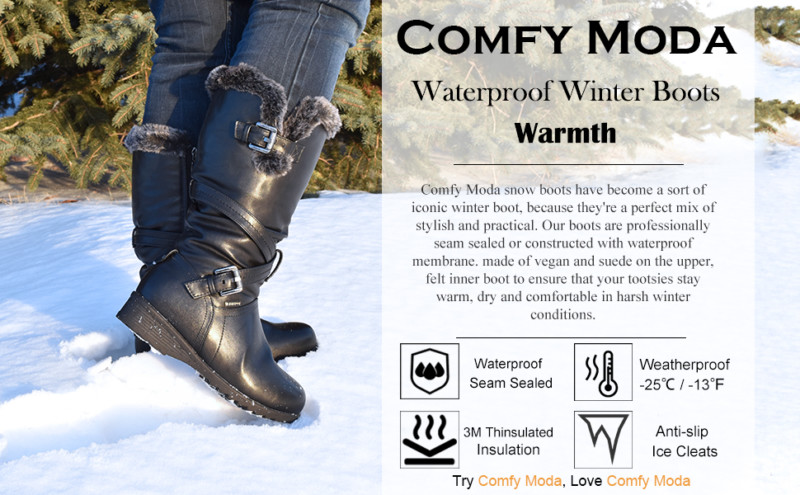 “Comfy Moda Women's Waterproof Insulated Winter Boots”的图片搜索结果