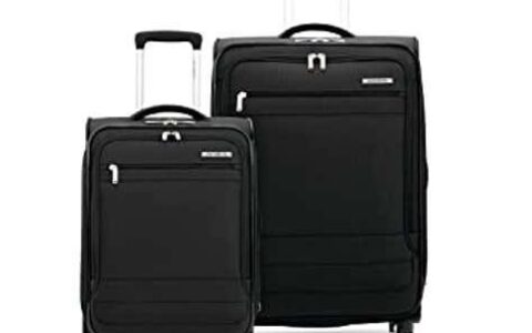 历史低价！Samsonite 新秀丽 Aspire DLX 黑色软壳拉杆箱超值套装（ 20/24英寸）特卖+包邮！