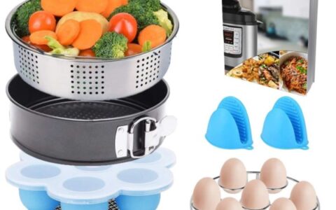 手慢无！Instant Pot 配件6件套，带蒸笼+食谱电子书闪卖！