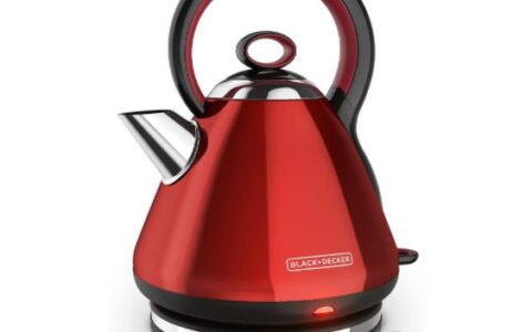 手慢无！Black & Decker 这款超美红色不锈钢复古电热水壶清仓！