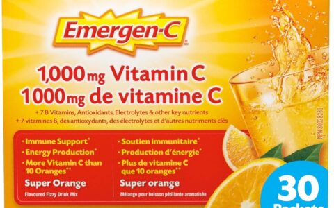 增强免疫力！Emergen-C  1000mg 维他命C 冲剂（30袋）特卖！多种口味可选！