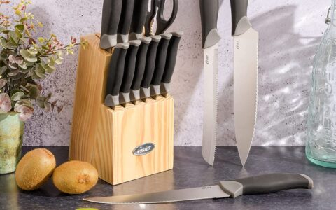 历史低价！Oster 林德伯格  91607.14 Lindbergh 14件套不锈钢刀具套装特卖！