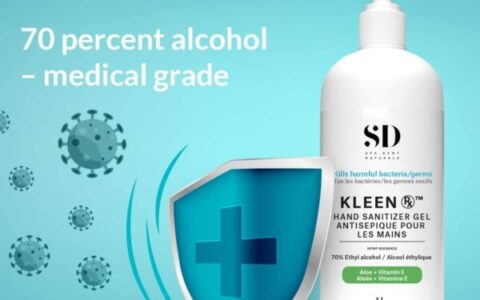 历史低价！Spa-Dent Kleen RX  70%酒精医用级别 芦荟洗手液 （1升）特卖！加拿大制造！