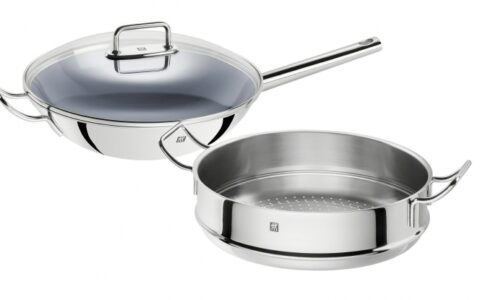 超实用！双立人 Zwilling 顶级不锈钢 PLUS 炒锅+蒸锅多功能三件套 5折+额外9折+包邮！