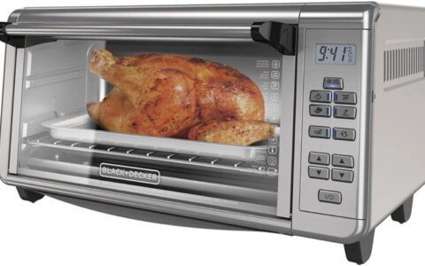 Black & Decker 8片超宽不锈钢数控对流电烤箱特卖+包邮！