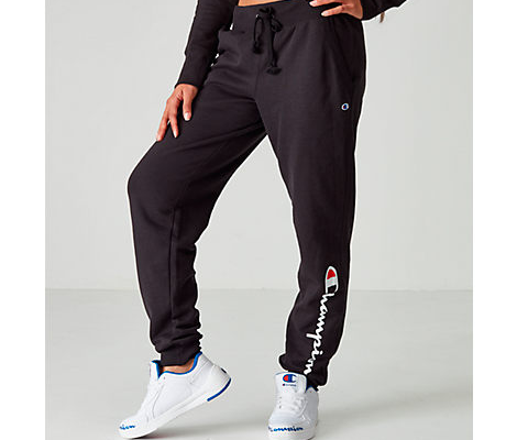 Champion Women's Powerblend Jogger Pants In Black | ModeSens