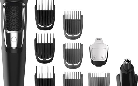 Philips飞利浦 MG3750/10 Multigroom 3000系列无绳多功能理发/胡须造型器特卖+包邮！附送10个配件+收纳袋