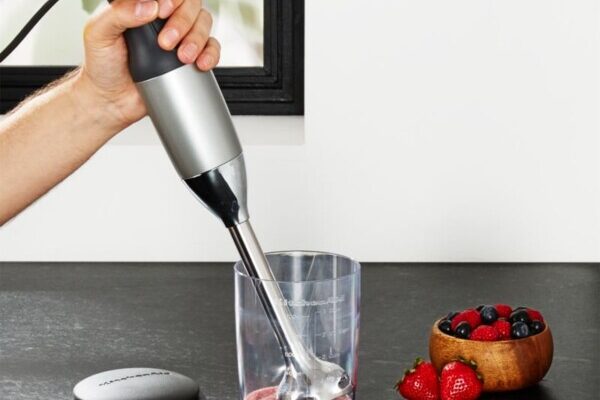 KitchenAid Contour Silver 2-Speed Hand Blender + Reviews | Crate and Barrel