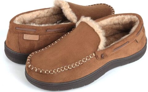 Zigzagger Men's Microsuede Moccasin Slippers Memory Foam House Shoes:  Amazon.ca: Shoes & Handbags