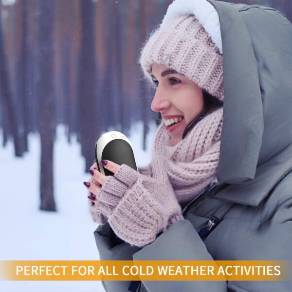 BiMONK Rechargeable Hand Warmer with 7800mAh Battery, 2in1 Portable Double-Sided Pocket Warmer, 3 Heat Levels & Fast Heating, Battery Operated Mini USB Heater, Great for Winter Sports Events Reynauds: Sports & Outdoors