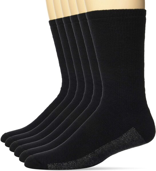 Hanes Men's 6-Pack FreshIQ Sport Cuts Crew Socks, Black, 6 - 12: Amazon.ca: Clothing & Accessories