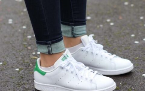 Adidas 经典款 Stan Smith系列 女式绿尾小白鞋特卖+包邮！