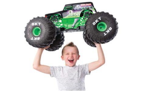 圣诞好礼！Monster Jam 官方 Mega Grave Digger 1:6 仿真全地形遥控怪物卡车带灯新低+包邮！