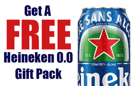 免费领 Heineken 喜力 0.0 无醇啤酒礼包！
