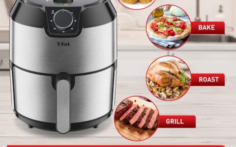 手慢无！历史低价！T-Fal EY201D50 Easy Fry Prestige XL 4.2升 健康无油快速空气炸锅特卖+包邮！