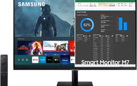 网购周一闪促！史低价！SAMSUNG 三星 43英寸 M7 智能显示器/智能电视特卖+包邮！可移动连接，4K超高清，远程访问，带Office 365套件！