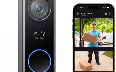 eufy Security E340 双摄像头 2K高清 彩色夜视 可视门铃特卖+包邮！无月租费