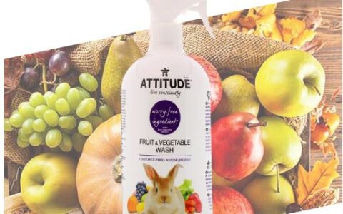 ATTITUDE 纯天然水果蔬菜清洁剂特卖！加拿大制造 ，有效去除果蔬有害物质