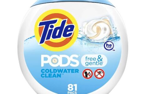Tide 汰渍 PODS 三合一速溶果冻洗衣球（81粒）特卖！无味低敏，不含染料和香料！