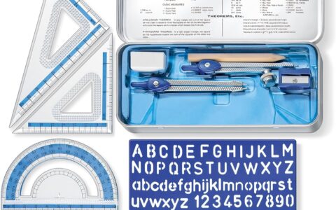 超低价！STAEDTLER 施德楼 圆规尺子文具盒 数学学习测量工具10件套装特卖！
