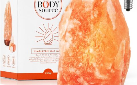 The Body Source 6-8英寸（4-7磅）喜马拉雅纯天然 精美水晶盐灯特卖！