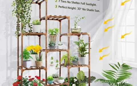 CFMOUR 实木10格7层植物架/花架特卖+包邮！坚固耐用