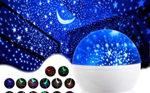 仅今天！MOKOQI 星光投影儿童夜灯特卖！17种模式，带定时器，3色可选