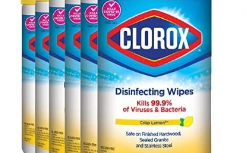 Clorox 桶装消毒湿巾6件套特卖！杀死99.9%病毒和细菌，柠檬清香
