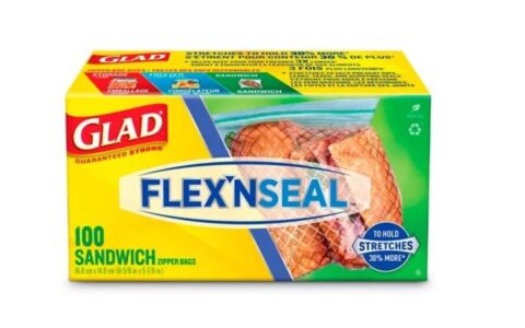 Glad 高弹力食品保鲜袋特卖+5个额外9.5折！100只装，防泄漏防撕裂